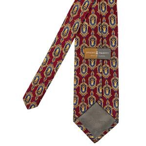 Robert Talbott Best Of Class Silk Tie Red Blue Gold Medallion Italy